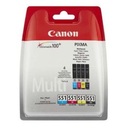 Canon oryginalny ink / tusz CLI-551, 6509B008, CMYK, blistr z ochroną, 4x7ml, EOL