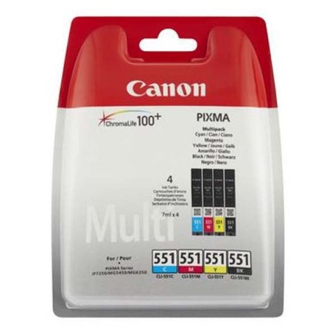 Canon oryginalny ink / tusz CLI-551, 6509B008, CMYK, blistr z ochroną, 4x7ml, EOL
