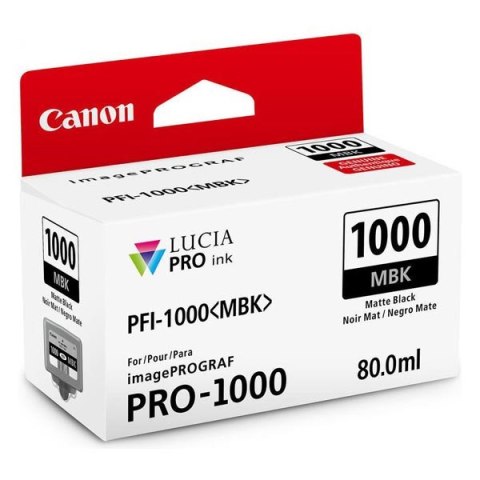 Canon oryginalny ink / tusz PFI-1000 MBK, 0545C001, czarny mat, 5490s, 80ml, -