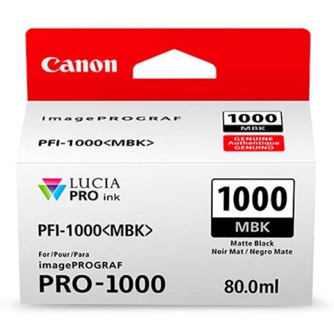 Canon oryginalny ink / tusz PFI-1000 MBK, 0545C001, czarny mat, 5490s, 80ml, -