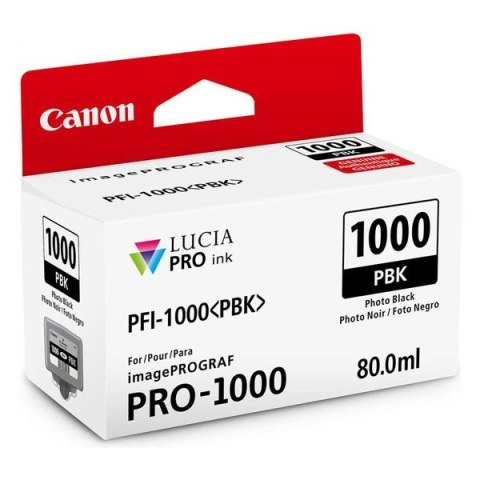 Canon oryginalny ink / tusz PFI-1000 PBK, 0546C001, photo black, 2205s, 80ml, -