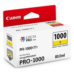 Canon oryginalny ink / tusz PFI-1000 Y, 0549C001, yellow, 3365s, 80ml, -