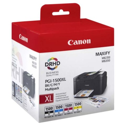 Canon oryginalny ink / tusz PGI-1500 XL BK/C/M/Y multipack, 9182B004, black/color, high capacity