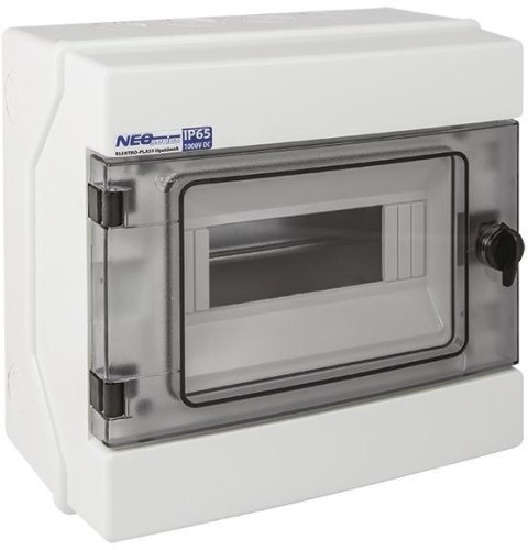 Rozdzielnica hermetyczna modułowa (500V AC, 1000V DC) 1x8 natynkowa (N+PE) IP65 RH-8 ELEKTRO-PLAST O