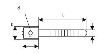 UCHWYT PASKOWY DO PRZEWODÓW UP-50UV CZARNY (10szt.)