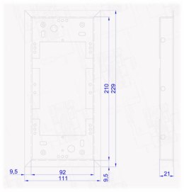ACO CDN-R-S Ramka podtynkowa mała CDN, stal ; 9332