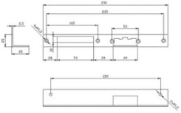 SZYLD ELEKTRA KĄTOWY DŁUGI LEWY MAL.; 2424