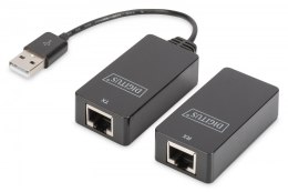 Przedłużacz/Extender USB 1.1 po skrętce Cat.5e/6 UTP/SFP do 45m, czarny, 20cm