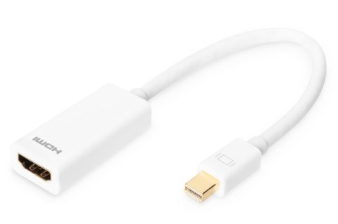 Kabel adapter Displayport 1080p 60Hz FHD Typ miniDP/HDMI A M/Ż biały 0,15m