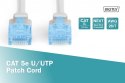 Patch cord U/UTP kat.5e PVC 0,25m szary