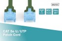 Patch cord U/UTP kat.5e PVC 5m zielony