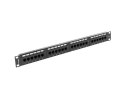 Patch Panel 24 Port 1U Kat.5E czarny