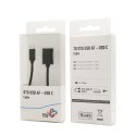 Kabel OTG USB AF - USB C 15cm czarny