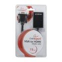 Konwerter VGA do HDMI 15 cm czarny