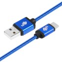 Kabel USB-USB C 1.5m niebieski sznurek