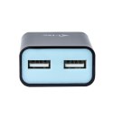 USB Power Charger 2 port 2.4A czarny 2x USB Port DC 5V/max 2.4A