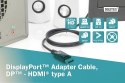 Kabel adapter DisplayPort 1.2 z zatrzaskiem 4K 60Hz UHD Typ DP/HDMI A M/M czarny 2m