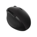 Radiowa mysz optyczna 2.4GHz 1600dpi czarna ergonomiczna