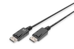 Kabel połączeniowy DisplayPort z zatrzaskami 1080p 60Hz FHD Typ DP/DP M/M czarny 5m