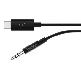 Adapter przejsciówka USB-C do 3,5mm Audio 0,9m czarny