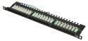 Patchpanel 24 porty 0.5U CAT6 UTP