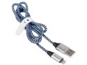 Kabel USB 2.0 iPhone AM lightning 1,0m czarno-niebieski