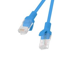 PATCHCORD KAT.5E 0.5M NIEBIESKI FLUKE PASSED LANBERG 10-PACK