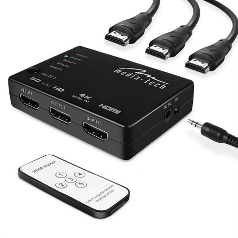 Przełącznik HDMI SWITCH 4K MT5207