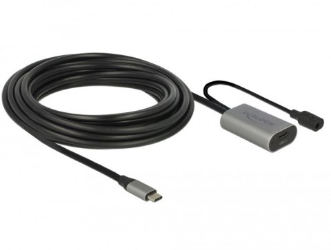 Przedłużacz USB-C M/F 3.1 5M Czarny