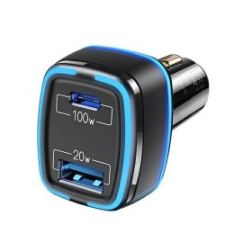 Ładowarka samochodowa 1xUSB + 1xUSB-C C24 120W Fast Charge