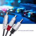 Kabel 2xRCA / Mini Jack 3.5mm | 1m | czarny