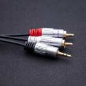 Kabel 2xRCA / Mini Jack 3.5mm | 2m | czarny