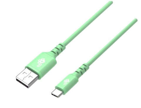 Kabel USB-USB C 2m silikonowy zielony Quick Charge