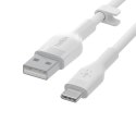 Kabel BoostCharge USB-A do USB-C silikonowy 2m, biały