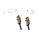 Kabel HDMI 4K/60Hz, aluminium 1m Czarny