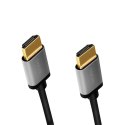 Kabel HDMI 4K/60Hz, aluminium 2m Czarny