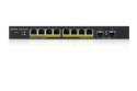 Przełącznik GS1900-10HP v2 8port L2 PoE 70W 2xSFP 802.3at Switch Smart