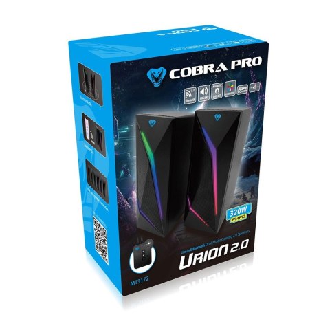 Głośniki COBRA PRO URION 2.0 MT3172 Gamingowe/Line-in/Bluetooth 5.0/RGB/Moduł sterujący/Jack 3,5/USB/RMS 8W/PMPO 320W