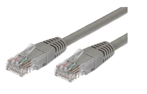 Kabel Patchcord miedziany kat.6 RJ45 UTP 1m. szary - paczka 10 sztuk