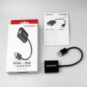 RVH-VGAN Adapter aktywny HDMI -> VGA FullHD, wyjście audio, micro USB złącze zasilania