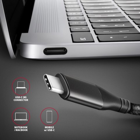 RVC-HI2M Adapter aktywny USB-C -> HDMI 2.0 4K/60Hz Aluminum, 25cm kabel