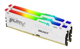 Pamięć DDR5 Fury Beast RGB 64GB(2*32GB)/5200 CL36 biała