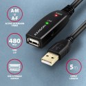 ADR-205 USB 2.0 A-M -> A-F aktywny kabel przedłużacz/wzmacniacz 5m