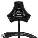 Hub HUE-X3B 4-portowy USB 2.0 kabel 1,2m Czarny