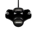 Hub HUE-X3B 4-portowy USB 2.0 kabel 1,2m Czarny