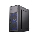 Obudowa Midi Tower Fornax M100B ATX niebiesie wentylatory Czarna