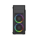 Obudowa Midi Tower Fornax M100RGB ATX wentylatory RGB Czarna