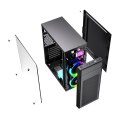 Obudowa Midi Tower Fornax M100RGB ATX wentylatory RGB Czarna