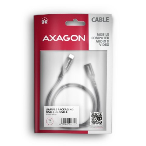 BUCM32-CF05AB Kabel przedłużacz Gen2 USB-C - USB-C 0.5m, 5A, 20Gbps, PD 240W, oplot, czarny