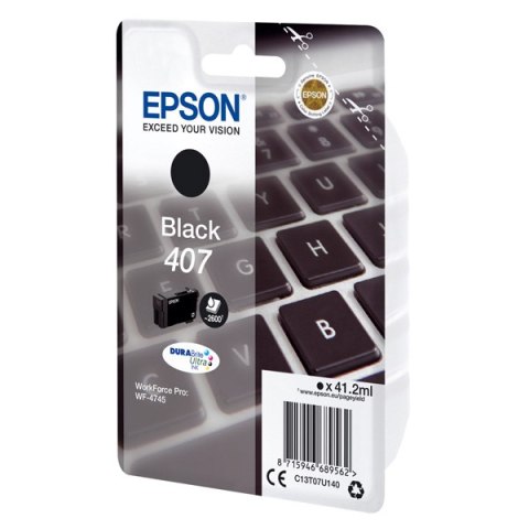 Epson oryginalny ink / tusz C13T07U140, 407L, black, 2600s, 41.2ml